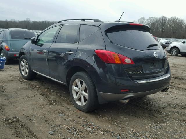 JN8AZ18W99W138644 - 2009 NISSAN MURANO S BLACK photo 3