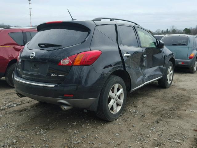 JN8AZ18W99W138644 - 2009 NISSAN MURANO S BLACK photo 4