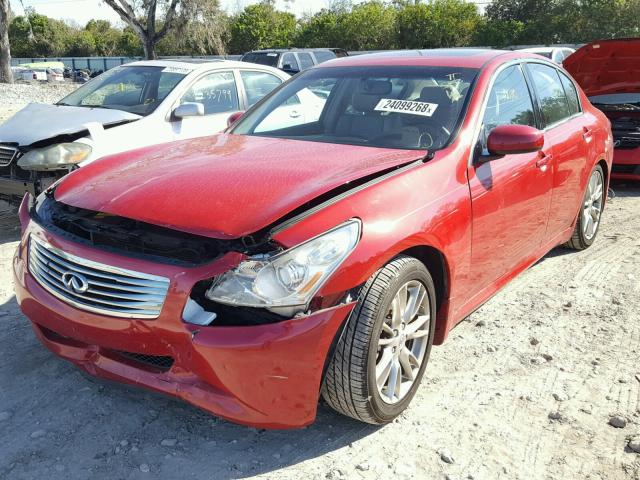 JNKBV61EX7M729471 - 2007 INFINITI G35 RED photo 2