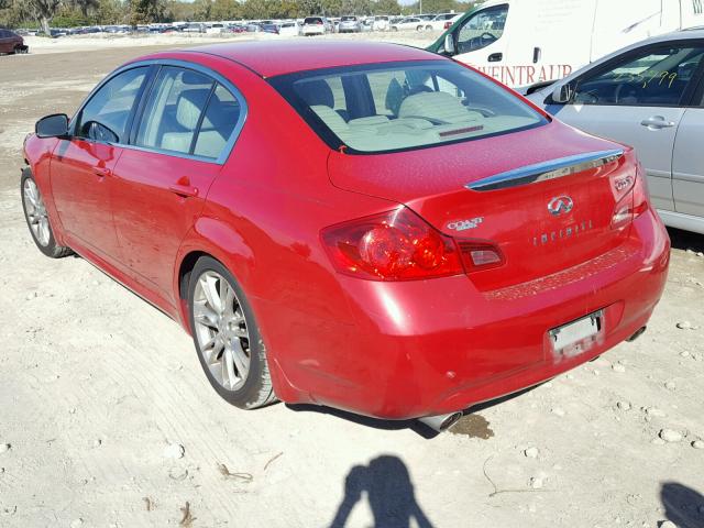 JNKBV61EX7M729471 - 2007 INFINITI G35 RED photo 3