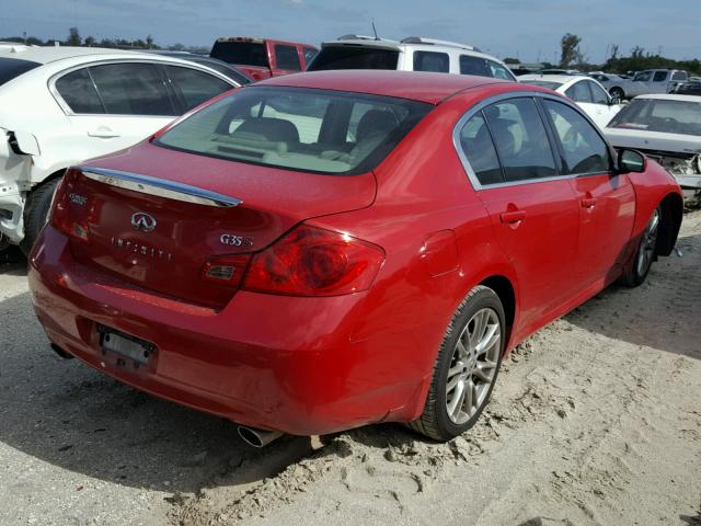 JNKBV61EX7M729471 - 2007 INFINITI G35 RED photo 4