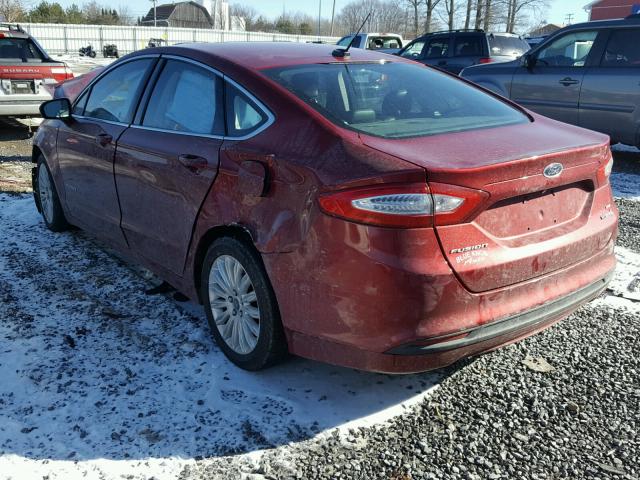 3FA6P0LUXDR204546 - 2013 FORD FUSION SE RED photo 3