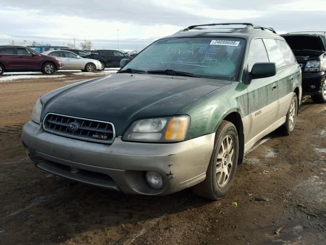 4S3BH806037621125 - 2003 SUBARU LEGACY OUT GREEN photo 2