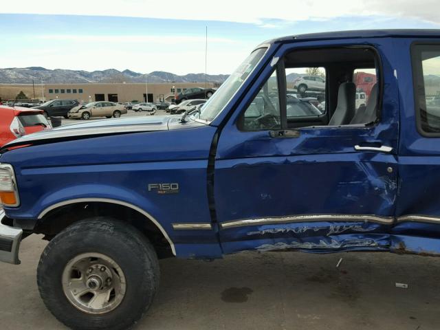 1FTEX14Y4TKA56376 - 1996 FORD F150 BLUE photo 10