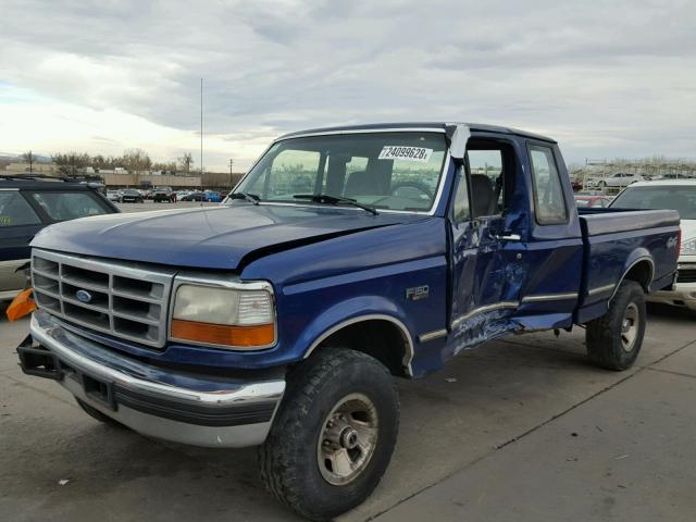 1FTEX14Y4TKA56376 - 1996 FORD F150 BLUE photo 2