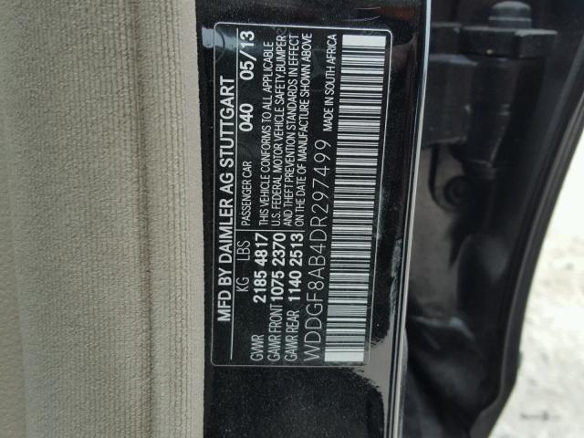 WDDGF8AB4DR297499 - 2013 MERCEDES-BENZ C 300 4MAT BLACK photo 10