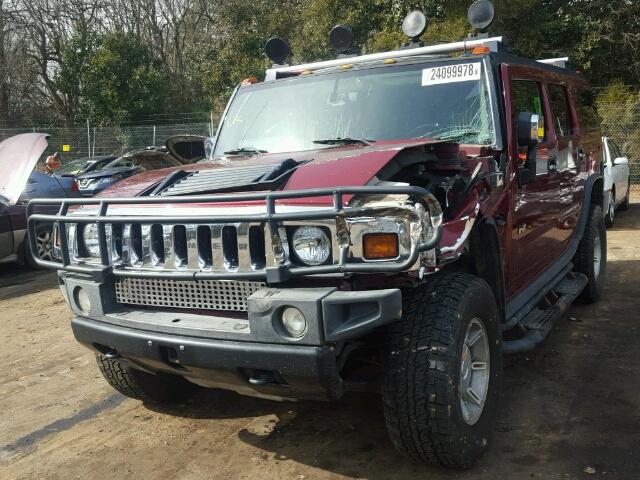 5GRGN23U94H111176 - 2004 HUMMER H2 BURGUNDY photo 2