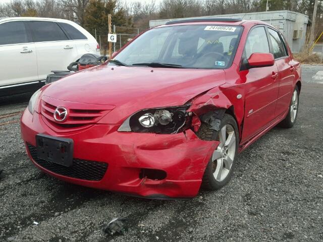 JM1BK343061412480 - 2006 MAZDA 3 HATCHBAC RED photo 2