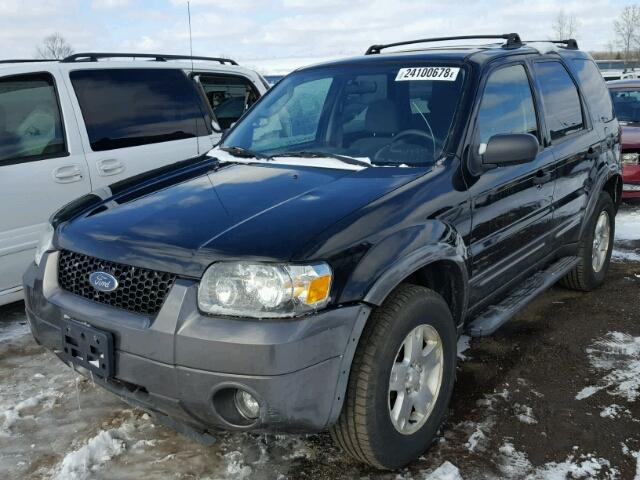 1FMCU03176KA79133 - 2006 FORD ESCAPE XLT BLACK photo 2