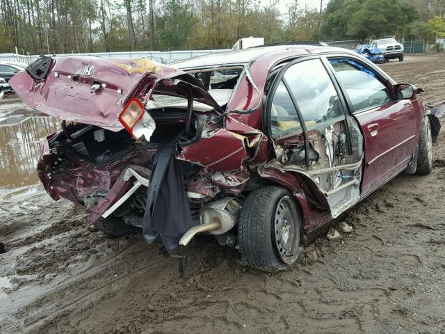 1HGES26752L023521 - 2002 HONDA CIVIC EX Bordo foto 4