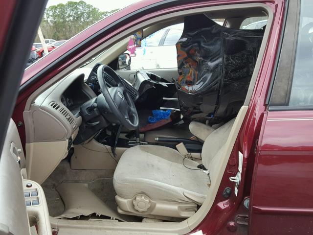 1HGES26752L023521 - 2002 HONDA CIVIC EX Bordo foto 5