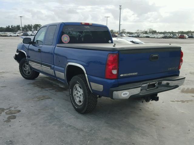 1GCEK19V53E272863 - 2003 CHEVROLET SILVERADO BLUE photo 3