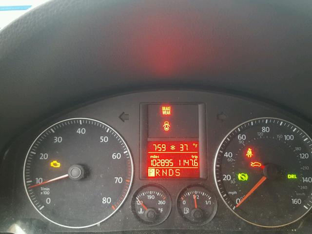 3VWJM71K09M137383 - 2009 VOLKSWAGEN JETTA S 黑色 照片 8