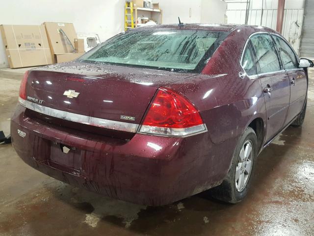 2G1WT58K979405562 - 2007 CHEVROLET IMPALA LT BURGUNDY photo 4