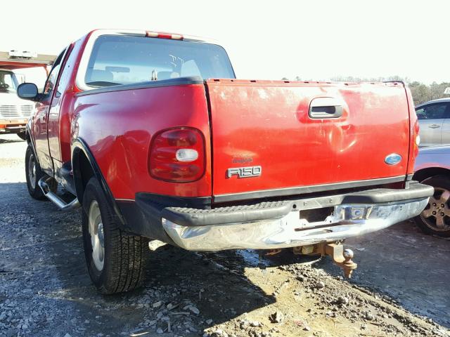 1FTDX08W4VKD41726 - 1997 FORD F150 RED photo 3