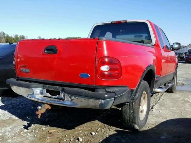 1FTDX08W4VKD41726 - 1997 FORD F150 RED photo 4