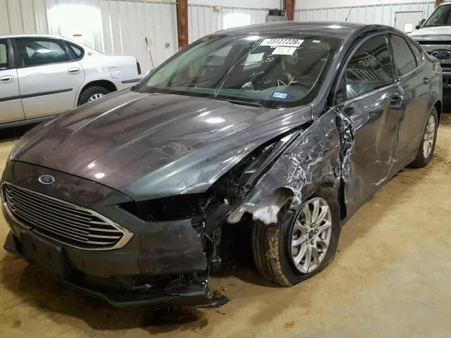 3FA6P0G75HR335250 - 2017 FORD FUSION S CHARCOAL photo 2