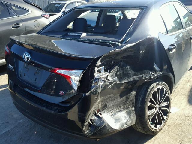 2T1BURHEXFC373823 - 2015 TOYOTA COROLLA L BLACK photo 9