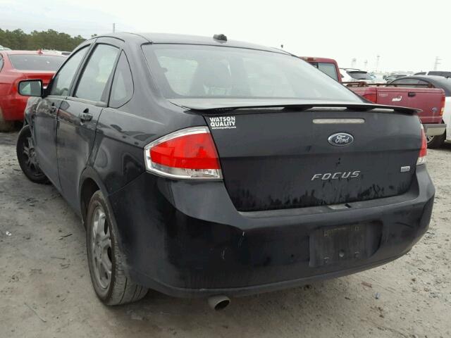 1FAHP36NX9W243379 - 2009 FORD FOCUS SES BLACK photo 3