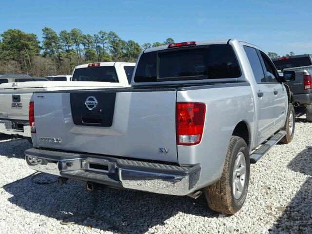 1N6AA0EK7CN316253 - 2012 NISSAN TITAN S SILVER photo 4