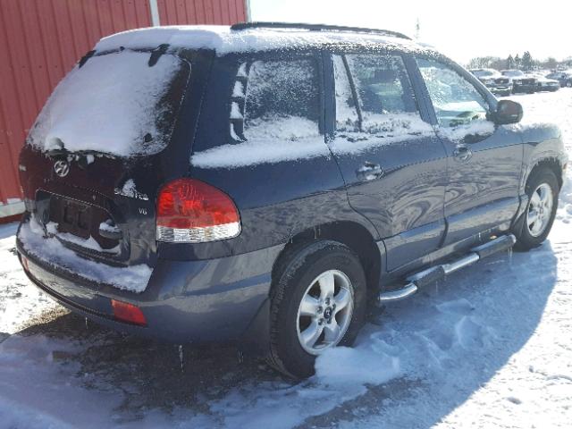 KM8SB73D75U979618 - 2005 HYUNDAI SANTA FE B BLUE photo 4