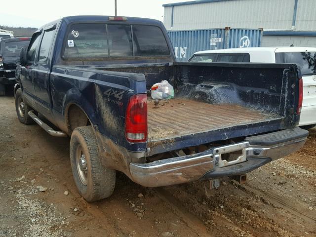 1FTNW21F62ED69809 - 2002 FORD F250 SUPER BLUE photo 3