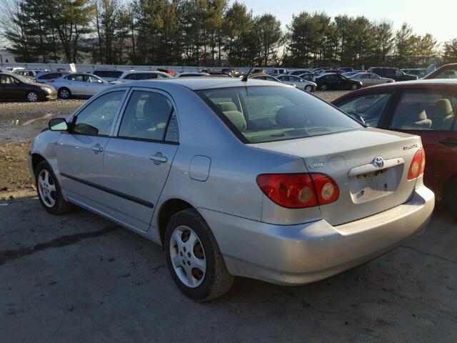 2T1BR32E05C393777 - 2005 TOYOTA COROLLA CE SILVER photo 3