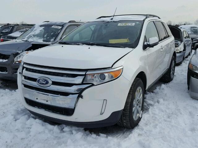 2FMDK3KC0DBE00144 - 2013 FORD EDGE LIMIT WHITE photo 2