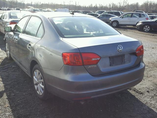 3VWD17AJ8EM361878 - 2014 VOLKSWAGEN JETTA SE GRAY photo 3