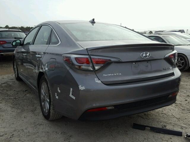 KMHE24L3XHA061337 - 2017 HYUNDAI SONATA HYB GRAY photo 3