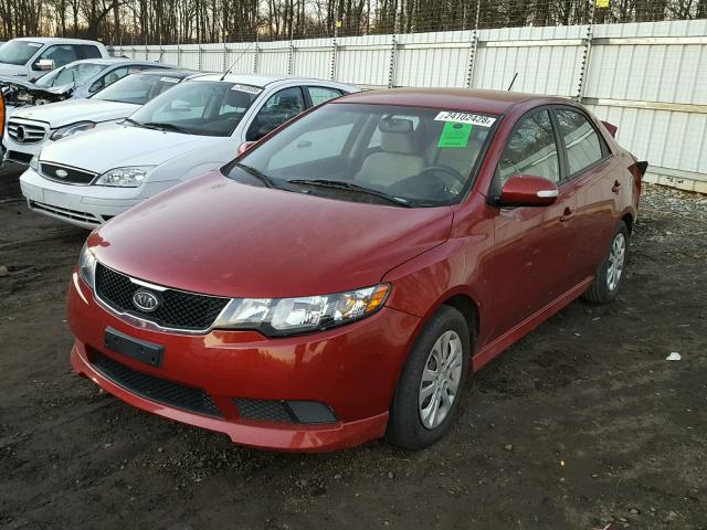 KNAFU4A26A5220282 - 2010 KIA FORTE EX BURGUNDY photo 2