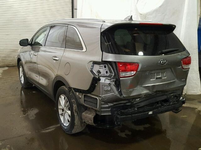 5XYPGDA3XGG056896 - 2016 KIA SORENTO LX GRAY photo 3