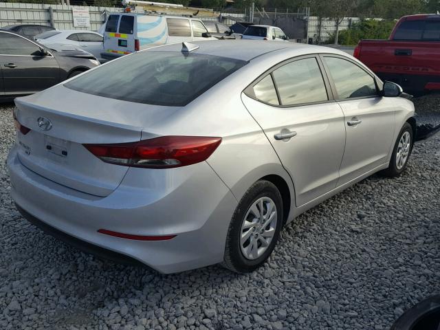 5NPD74LF3HH133015 - 2017 HYUNDAI ELANTRA SE SILVER photo 4