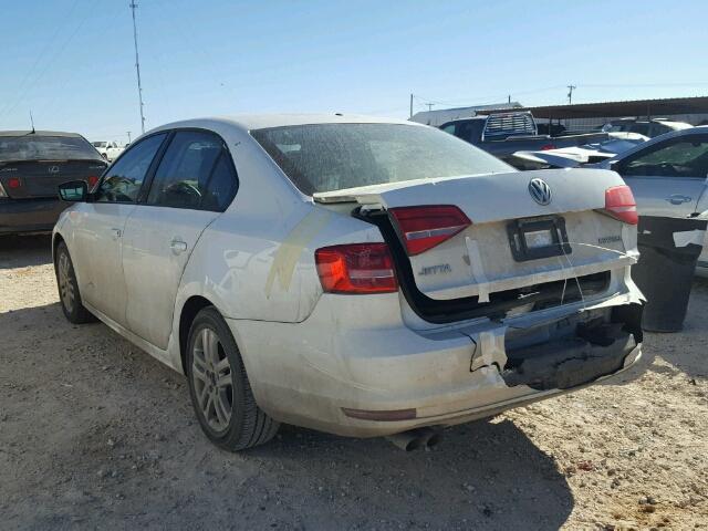 3VW2K7AJ8FM231380 - 2015 VOLKSWAGEN JETTA BASE 白色 照片 3