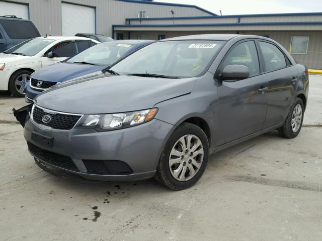 KNAFU4A25D5733057 - 2013 KIA FORTE EX GRAY photo 2