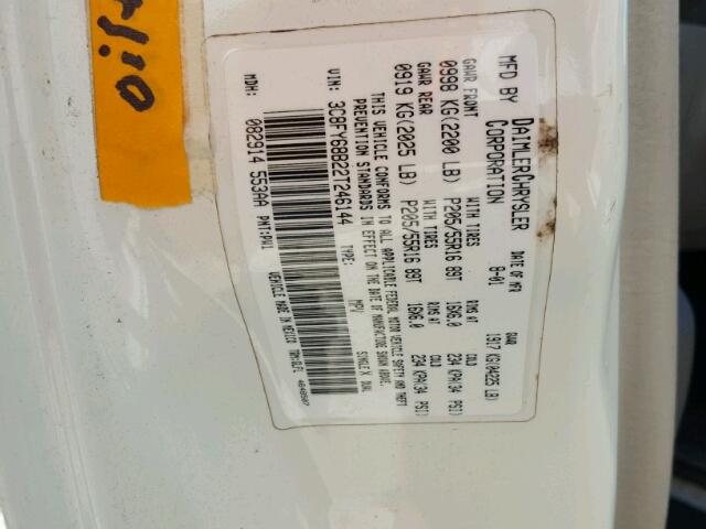 3C8FY68B22T246144 - 2002 CHRYSLER PT CRUISER WHITE photo 10