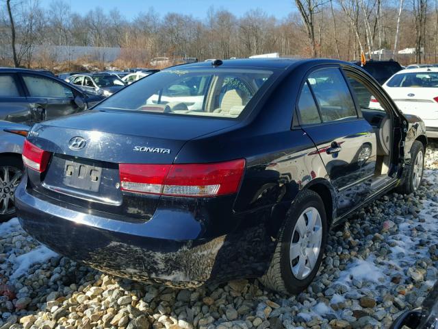 5NPET46CX7H265771 - 2007 HYUNDAI SONATA GLS BLACK photo 4