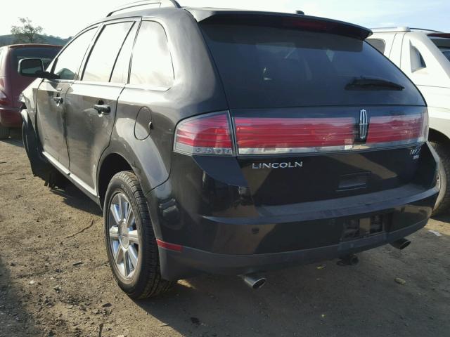 2LMDU88C67BJ23586 - 2007 LINCOLN MKX BLACK photo 3