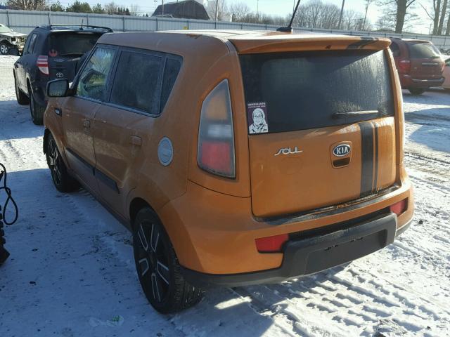 KNDJT2A22A7106840 - 2010 KIA SOUL + ORANGE photo 3