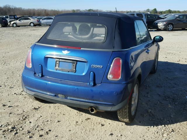 WMWRF33505TG12543 - 2005 MINI COOPER BLUE photo 4