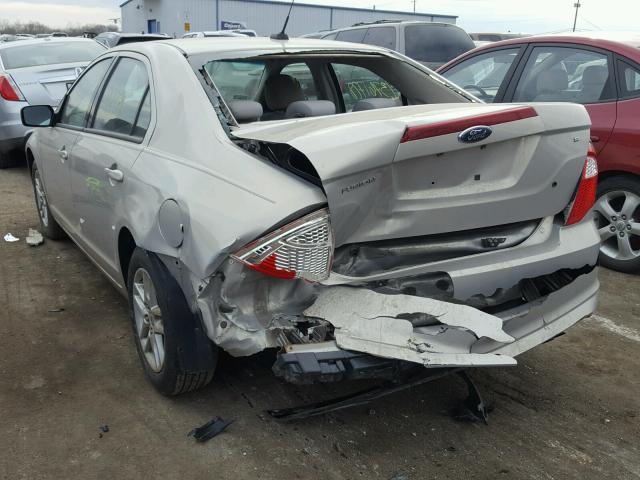 3FAHP0GA2AR214749 - 2010 FORD FUSION S TAN photo 3