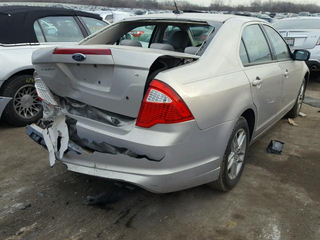 3FAHP0GA2AR214749 - 2010 FORD FUSION S TAN photo 4