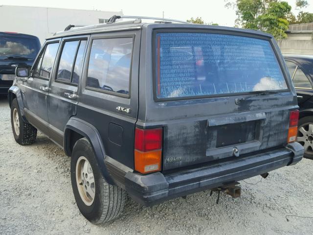 1J4FJ58S1NL234397 - 1992 JEEP CHEROKEE L BLUE photo 3