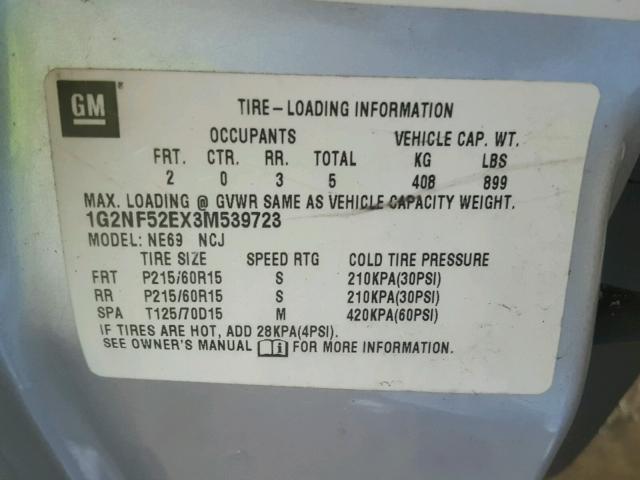 1G2NF52E04M664408 - 2004 PONTIAC GRAND AM S Gümüş foto 10