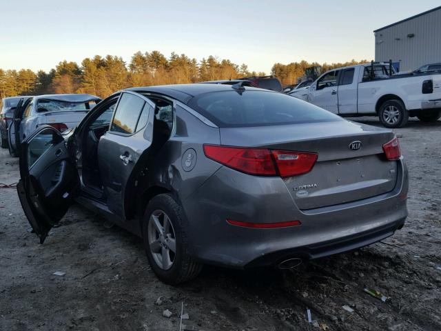 5XXGM4A74FG373863 - 2015 KIA OPTIMA LX GRAY photo 3