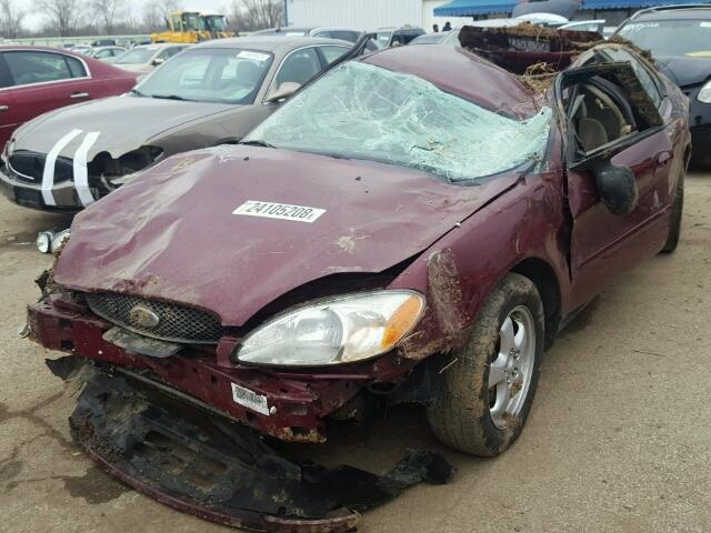 1FAFP53U16A150452 - 2006 FORD TAURUS SE MAROON photo 2