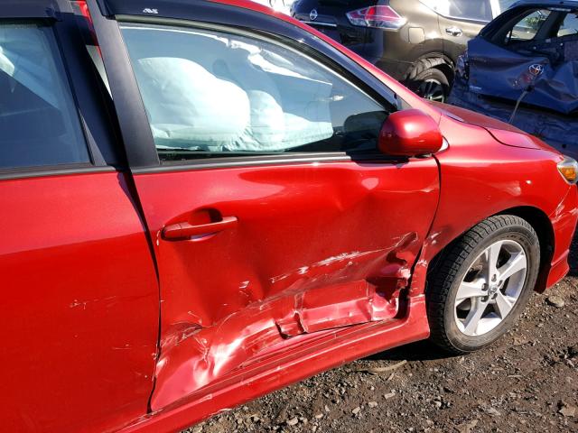 2T1BU4EE2BC540449 - 2011 TOYOTA COROLLA BA RED photo 9