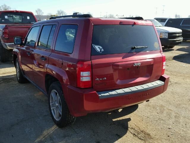 1J8FF28WX8D526887 - 2008 JEEP PATRIOT SP RED photo 3