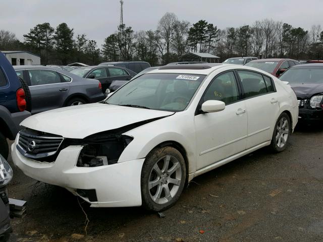 1N4BA41E57C852169 - 2007 NISSAN MAXIMA SE WHITE photo 2