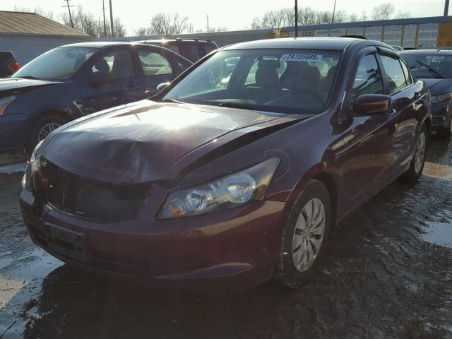 1HGCP2F3XAA056434 - 2010 HONDA ACCORD LX MAROON photo 2